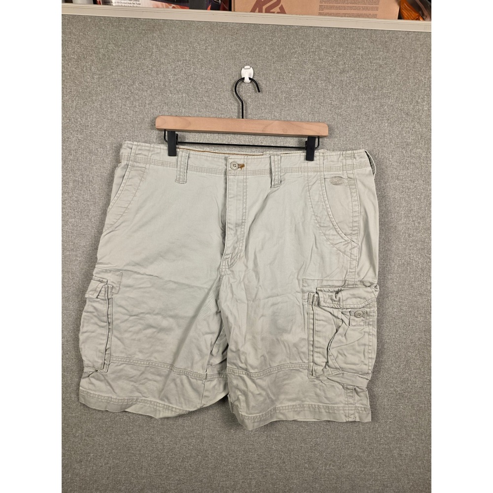 Timberland Mens Cargo Shorts 40 Stone Beige Cotton Twill Utility 581T008